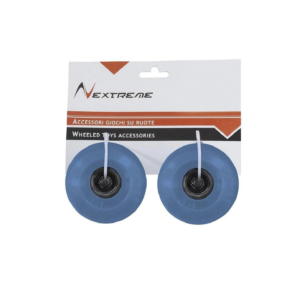 Coppia ruote azzurre 65x45mm PU con cuscinetti ABEC7 per longboard crusier