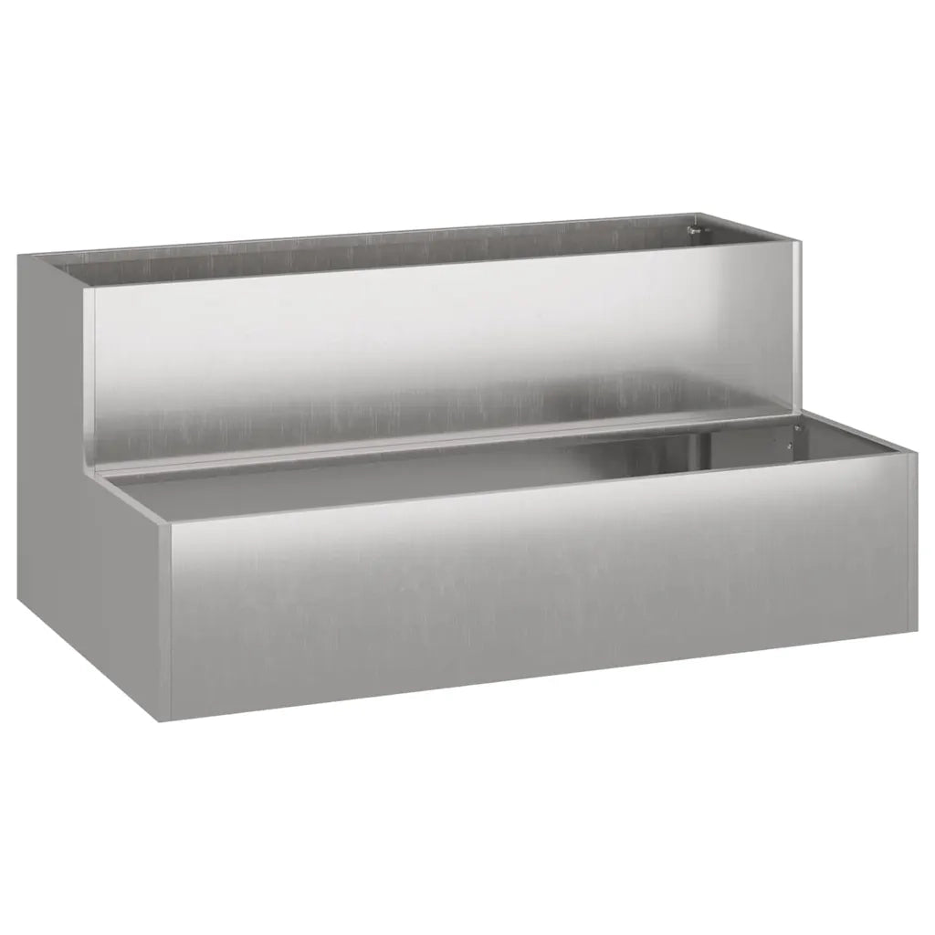 Vaso da giardino-Fioriera Esterno-Contenitore per Piante Ruggine 100 x 60 x 45 cm Acciaio CorTen