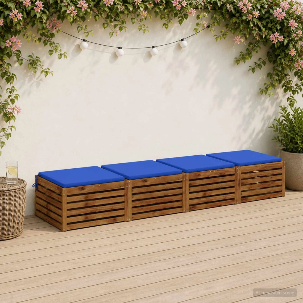 Cuscini per Sedia in 4 Pezzi SOEST 4 pz 100% Poliestere 944618