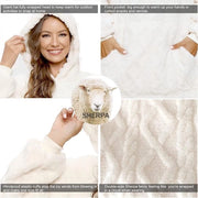 Piuma Sherpa Extra Grande Cappuccio Felpa, 
degenere da giorno, Cappuccio di comfort per donne e uomini, morbido, coperta invernale - cappuccio di coperta - coperta da camera da letto