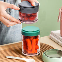 Set 3 Contenitori Impilabili Salvafreschezza con Maniglia Alimenti 230ml e 440ml