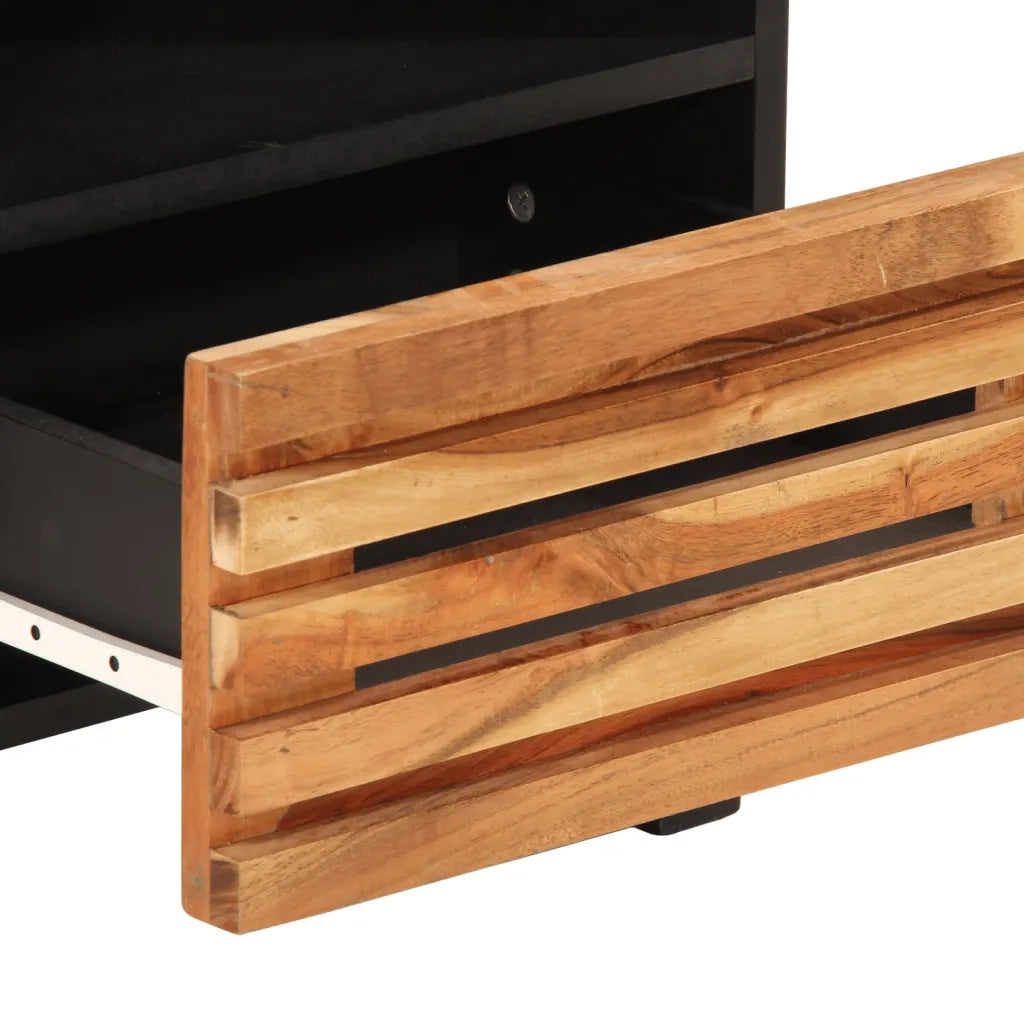 Comodino 40x34x46 cm in Legno Massello di Acacia 377468