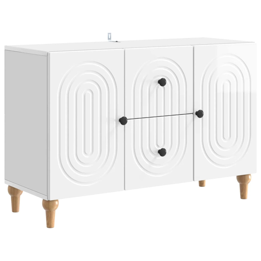 Mobile TV Bianco Lucido 89 x 34,5 x 60 cm Legno ingegnerizzato 894199