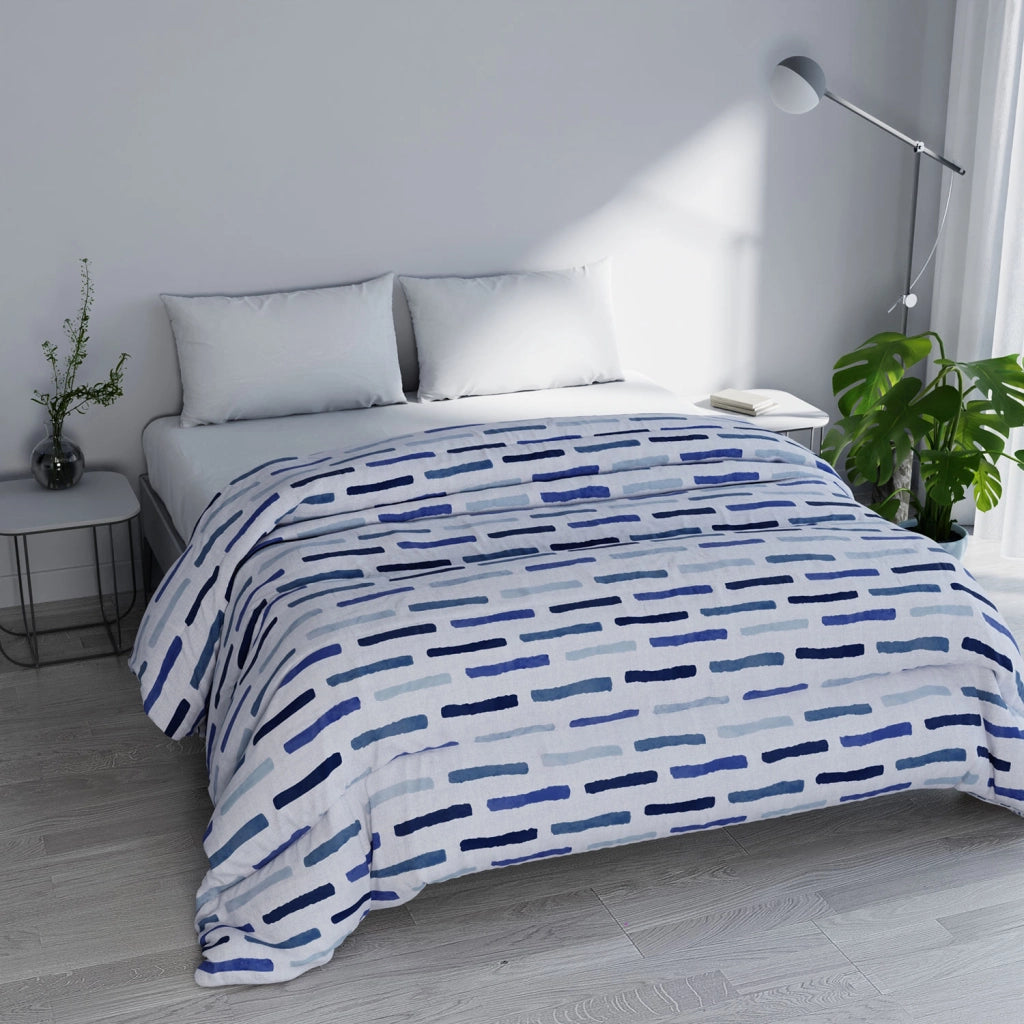 Trapunta Invernale Karma Singolo 170x260 cm in Poliestere Fun Blu