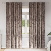 Tende in Velluto 2 pz con Occhielli Cappuccino 245x140 cm