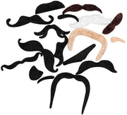 Finte Barbe 48 pezzi - Barba Finta - Plush - Autoadesivo - Materiale Amichevole con l'ambiente - Finta Barba