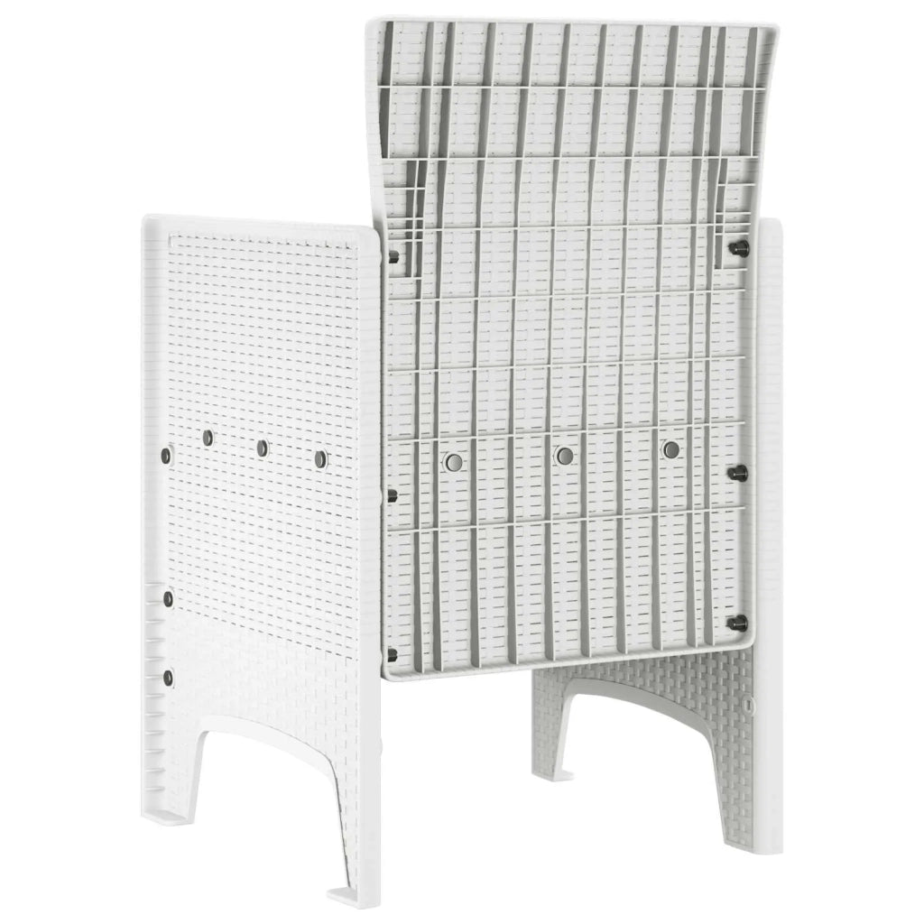 Sedia da Giardino 4 pz | Sedie da Esterno Bianco 53 x 49 x 85 cm Polipropilene
