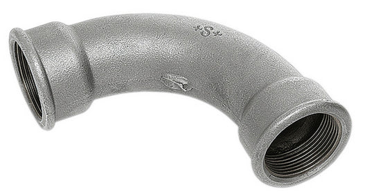 curva femmina femmina ghisa zincata gr.3/4 figura 2 cod:ferx.3816