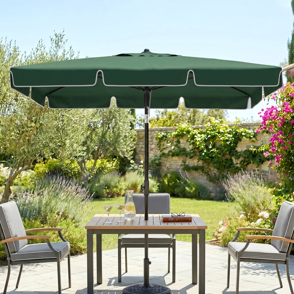 Ombrellone da Giardino ¨C Zephmum ¨C Verde 2x1.3x2.5 m