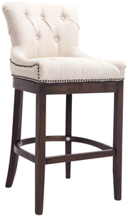 Sgabello Lakewood stoffa antico-scuro crema