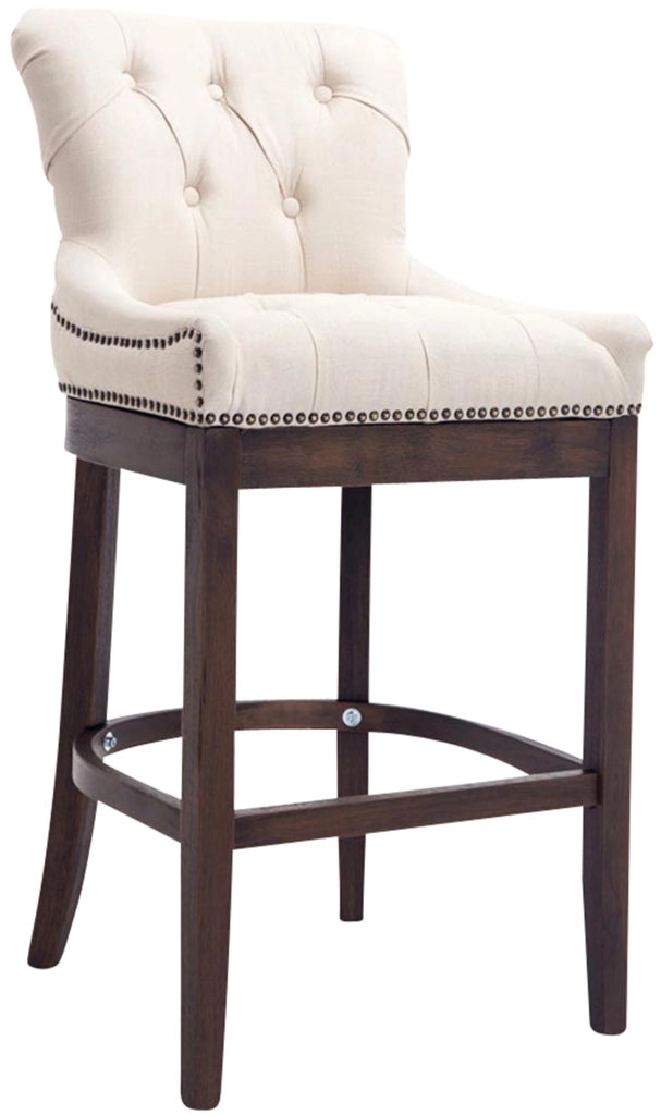 Sgabello Lakewood stoffa antico-scuro crema