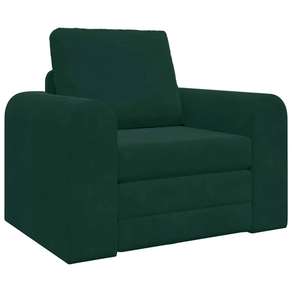 Divano letto | Sof¨¤ letto | Letto singolo Verde Scuro 98 x 71 x 83 cm Velluto