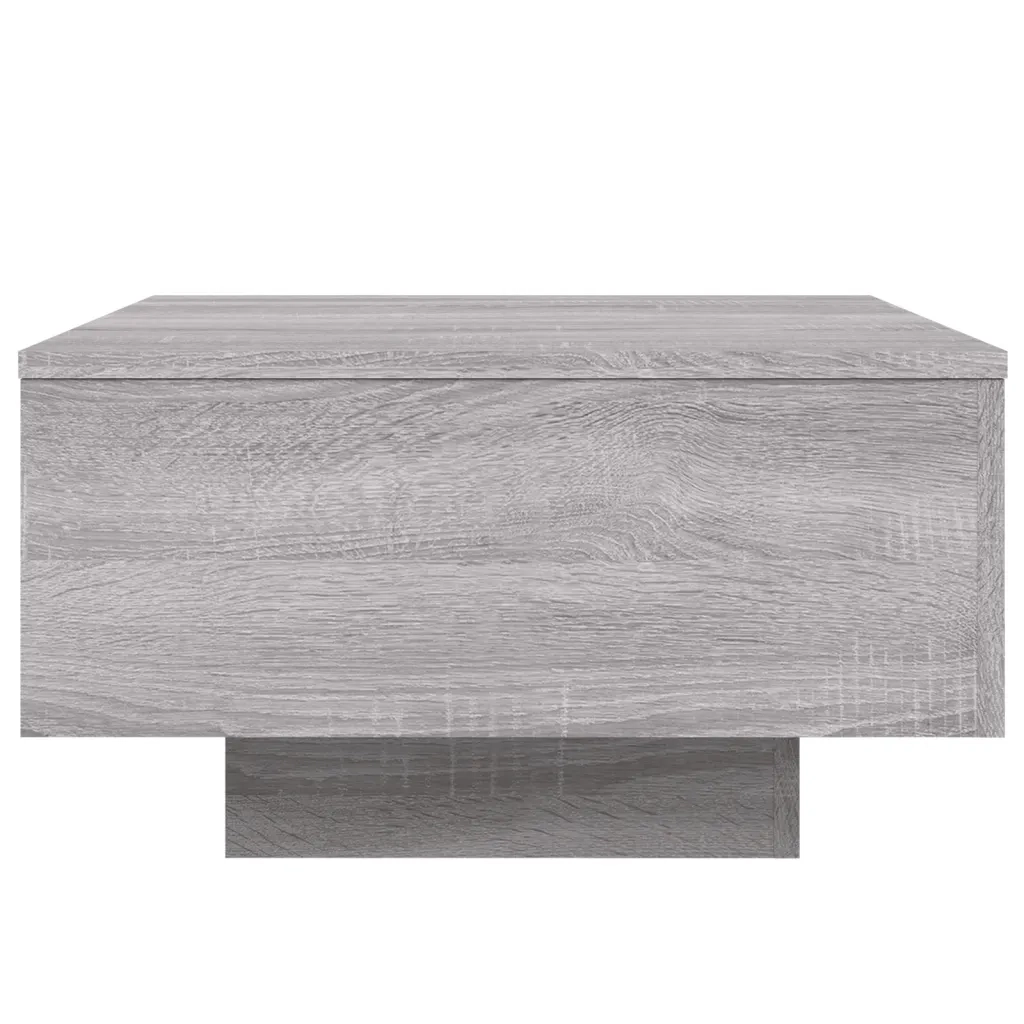 Tavolino da salotto | Tavolino da caff¨¨ | Tavolino da Soggiorno con Luci LED Grigio Sonoma 55x55x31 cm