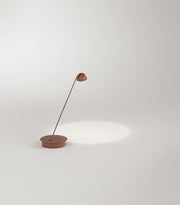 Lumetto da tavolo orientabile LED 7W 3000K-6000K in metallo color terracotta opaco con dimmer touch integrato altezza 47 cm - Perenz