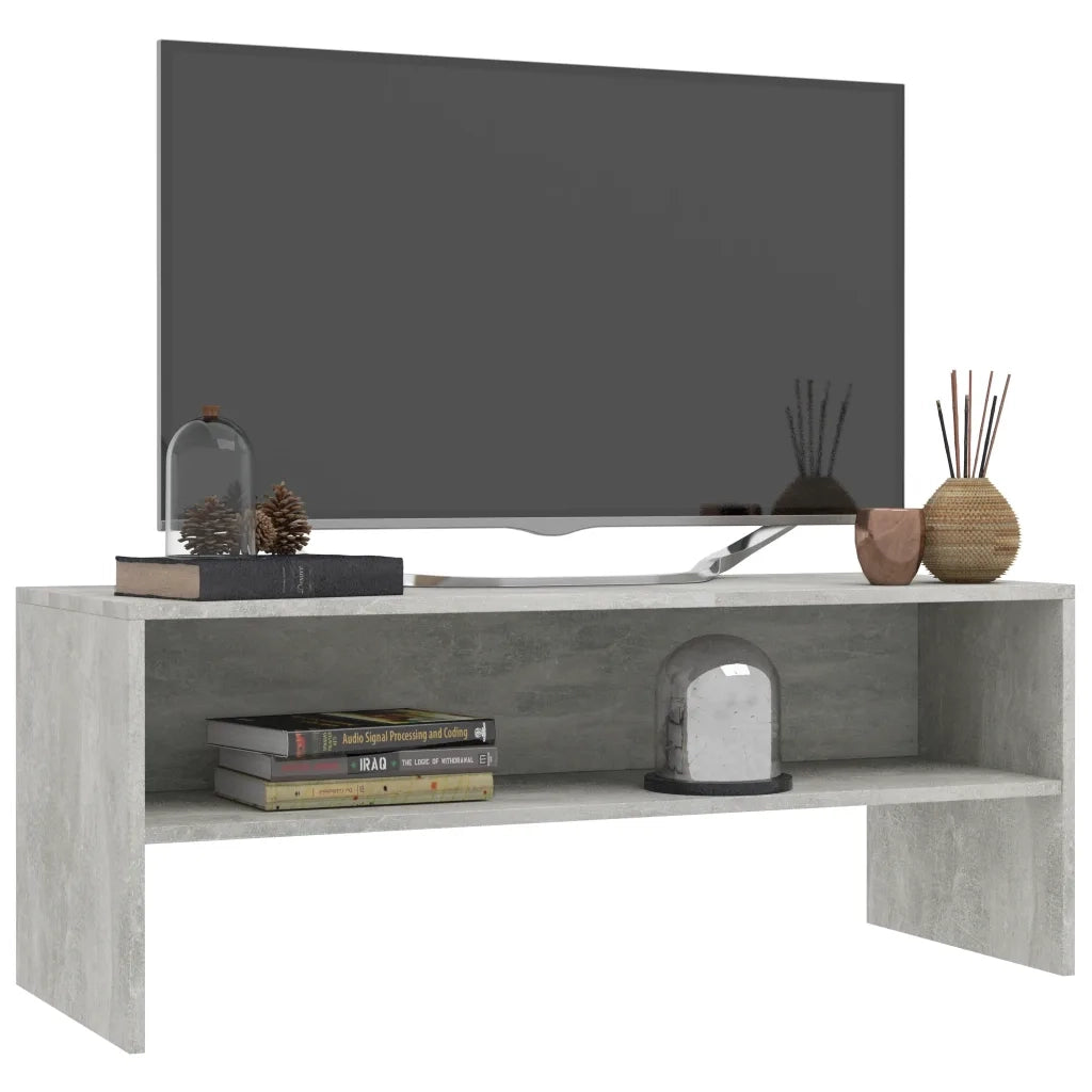 Mobile Porta TV Grigio Cemento 100x40x40cm in Legno Multistrato 800049