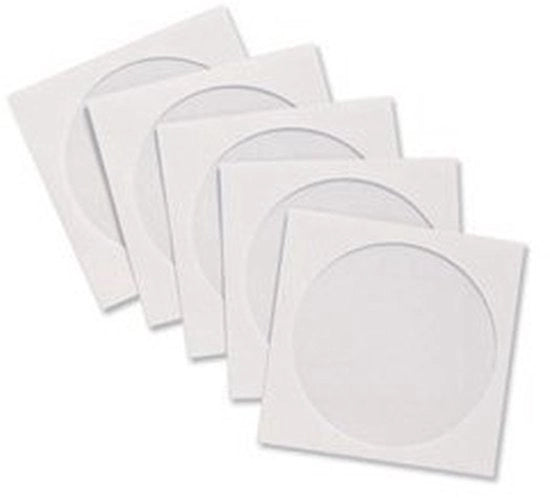 Set di Protezione per CD - Fusti di Carta - Vista di Controllo - Bianchi - Ideali per Ufficio e Casa - Pacchetto da 50