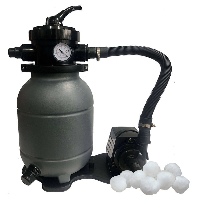 Gruppo Filtrante da 4,5 m³/h con Timer, Manometro e Sfere Filtranti