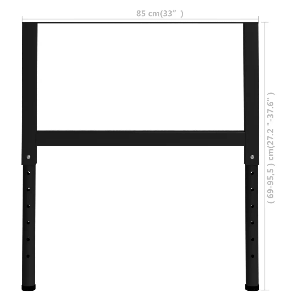 Telai per Banco da Lavoro 2 pz in Metallo 85x(69-95,5) cm Neri CFW6457480