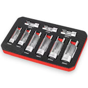 Kit 9 Chiavi a Bussola per iniettori Diesel da 10-22mm Attacco 1/4" 3/8" 1/2"