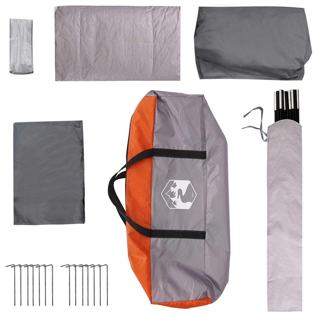 Tenda Familiare con tetto Grigio e arancione 320 x 210 x 180 cm 42028491