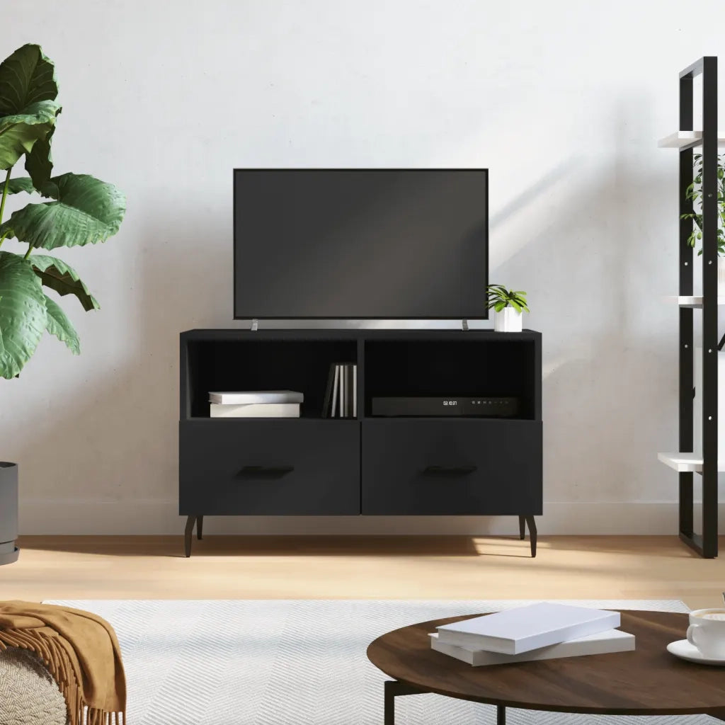 Mobile TV | Armadietto TV | Mobile Porta TV Nero 80x36x50 cm in Legno Multistrato
