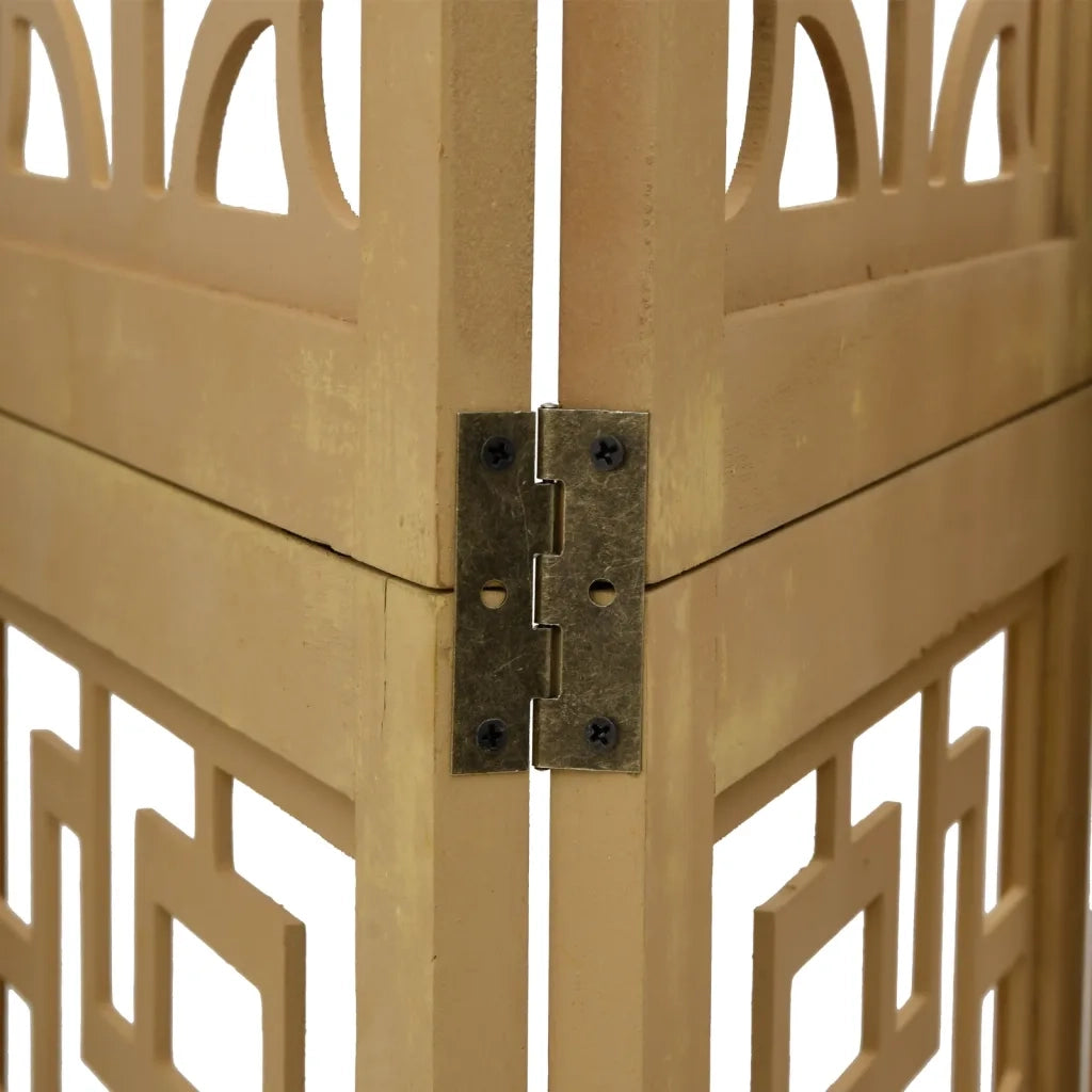 Divisorio Ambienti | Divider per stanze | Paravento 6 Pannelli Marrone Legno Massello Paulownia