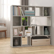 Libreria/Divisorio Ambienti | Divider per stanze | Paravento Grigio Cemento 105x24x102 cm
