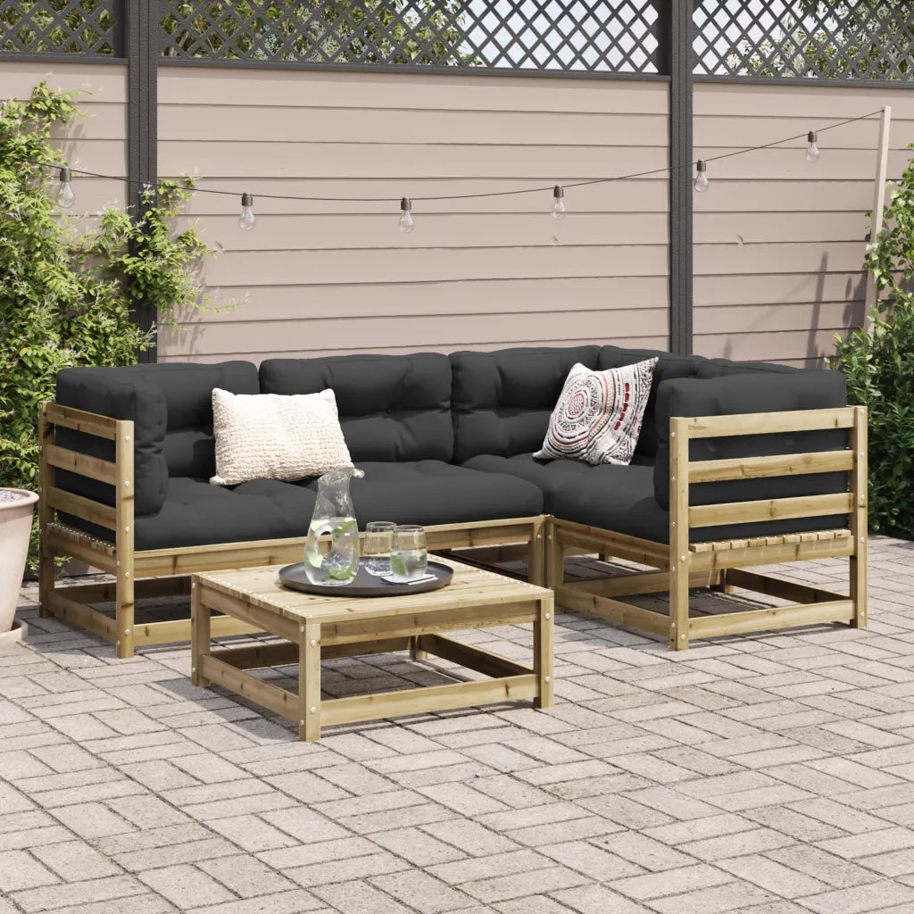 Set Divani da Giardino 5 pz in Legno Impregnato di Pino 3299422