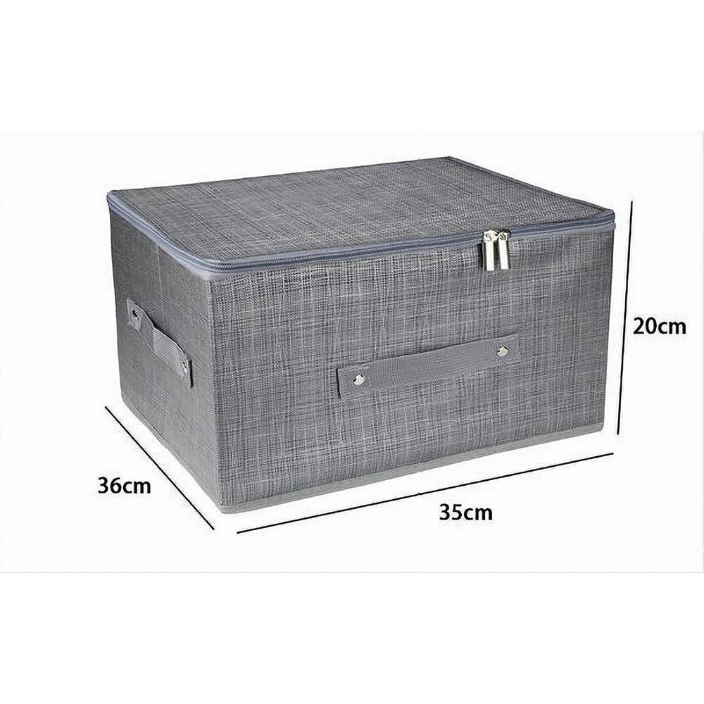 Trade Shop - Scatola Box Salvaspazio Portatutto Contenitore Organizer Cerniera 79415 35x26x20cm -