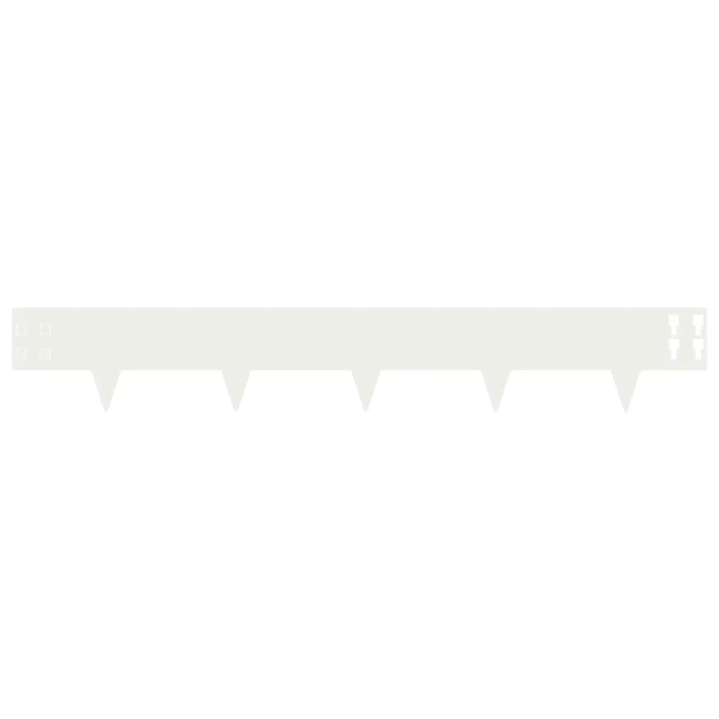 Bordura per Prato 30 pcs 100 x 15 cm Acciaio Bianco 8008552