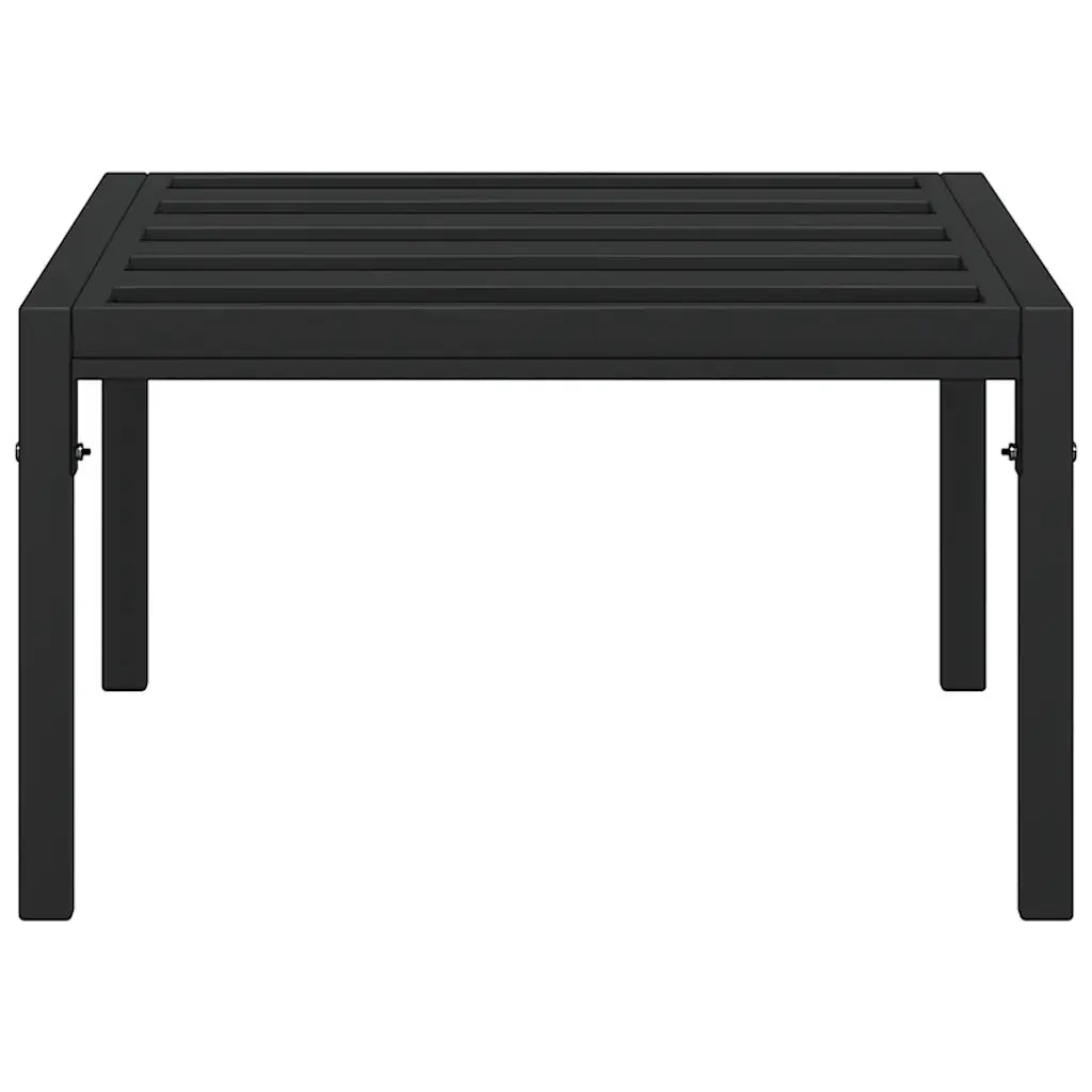 Tavolino da Giardino | Tavolino da esterno Nero 60x60x35 cm Acciaio