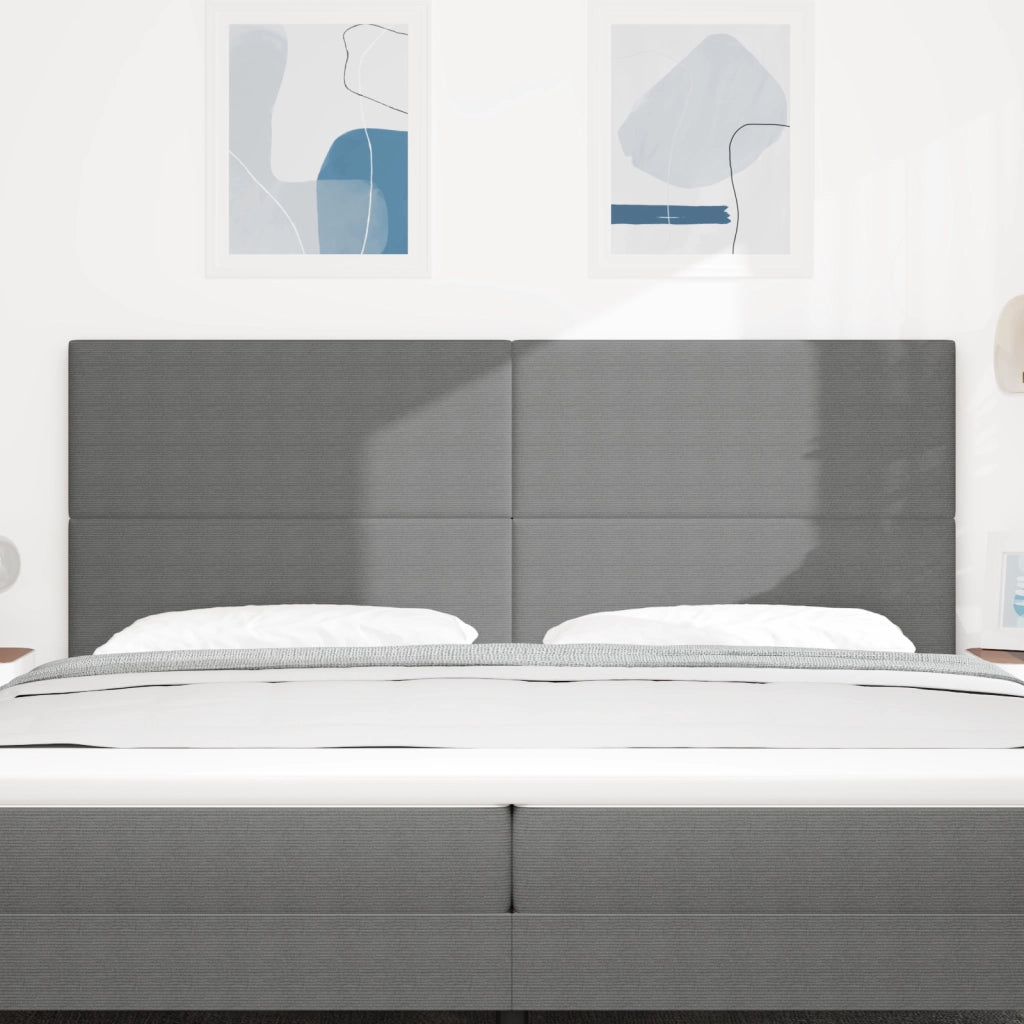 Testata LED Grigia 100 cm in Tessuto Corduroy di