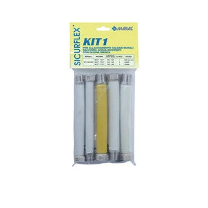 SET 5 RACCORDI INOX ESTENSIBILI 3/4 GAS  P/CALDAIA