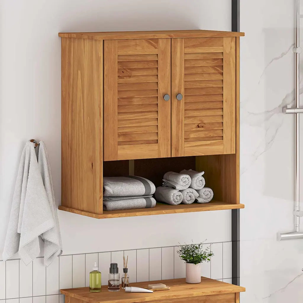vidaXL Mobiletto da Bagno a Muro VIGO marrone ambrato
