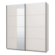 Armadio Camera da Letto Porlezza, Guardaroba Grande Appendiabiti, 195x217.5h cm Bianco Opaco