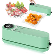 Trade Shop - Mini Sigillatore Per Sottovuoto 7in1 Portatile 3 Velocità Ricaricabile Con 5 Sacchetti -