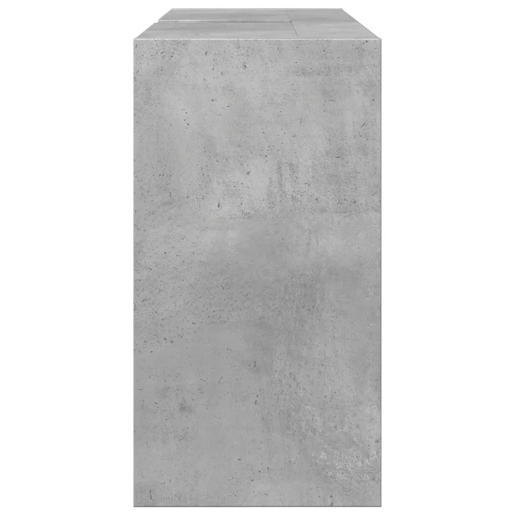 Mobile Lavabo-Armadietto da bagno Grigio Cemento 90x29x55 cm in Truciolare