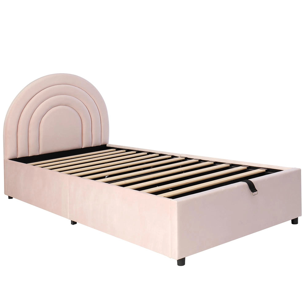 Letto bambino 90x200cm?- Xylo - velluto rosa