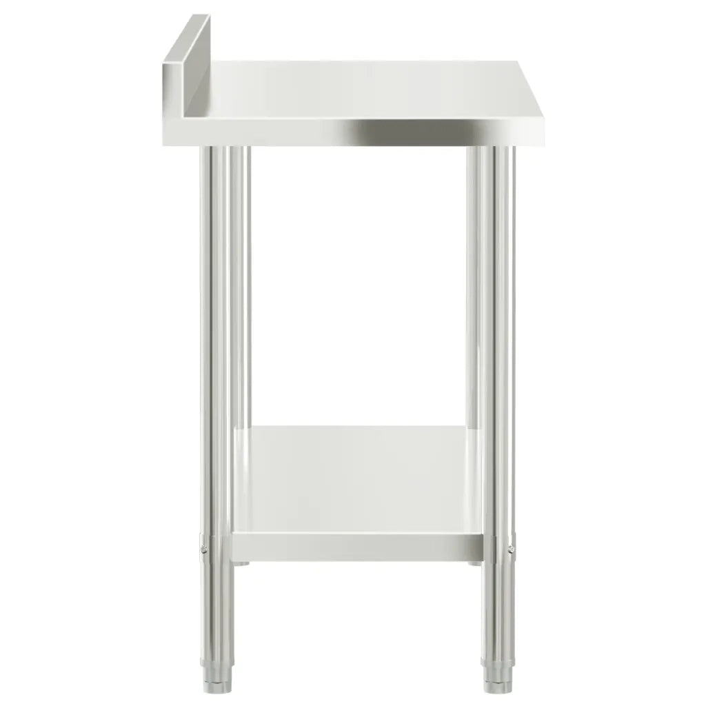 Tavolo Lavoro Cucina con Paraschizzi 110x55x93cm Acciaio Inox CFW6577963