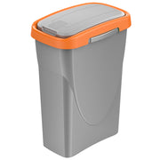 BIDONE PATTUMIERA RACCOLTA DIFFERENZIATA "ECOSWING" 25LT GRIGIO CORNICE ARANCIONE MHOME 10.8071.ARANCIONE