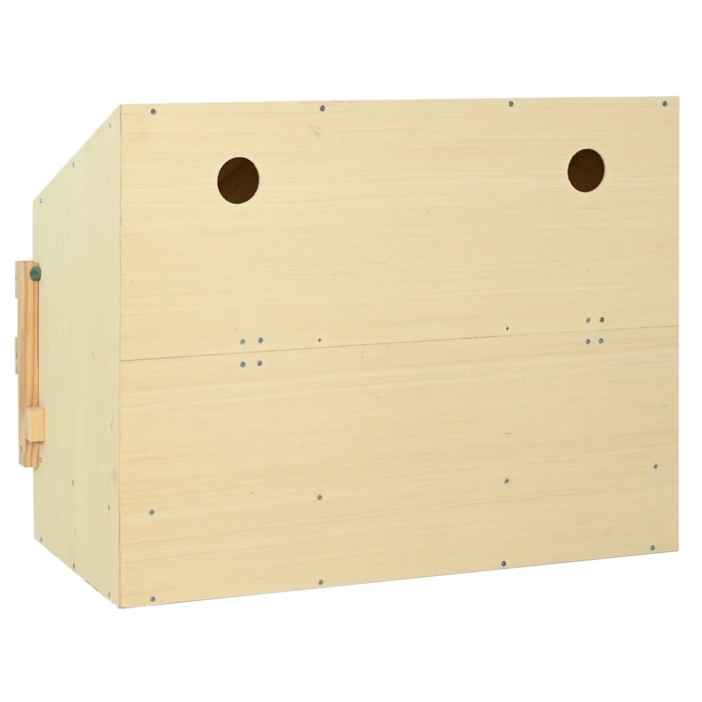 Casetta Cova per Galline 3 Scomparti 93x40x65 cm Legno di Pino