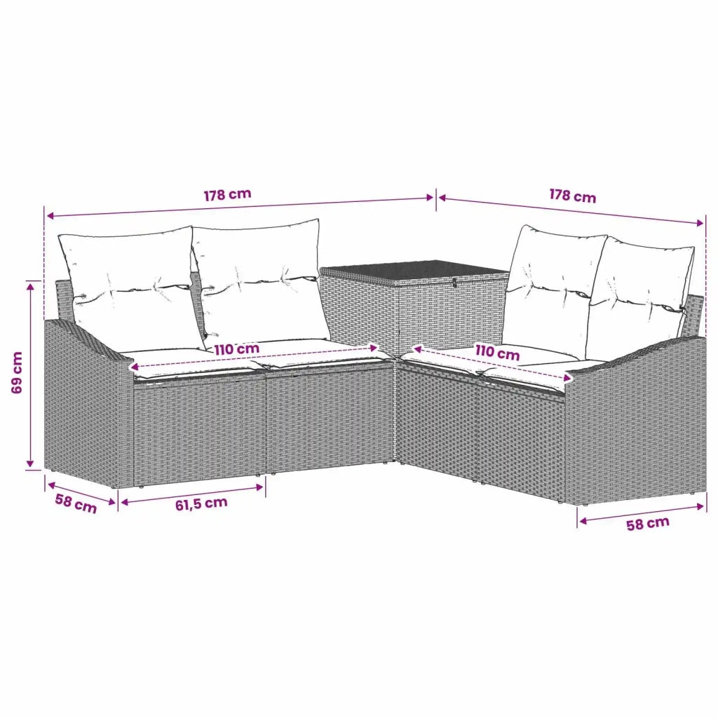 Set di divani 5 pz Grigio chiaro e grigio scuro 3447826