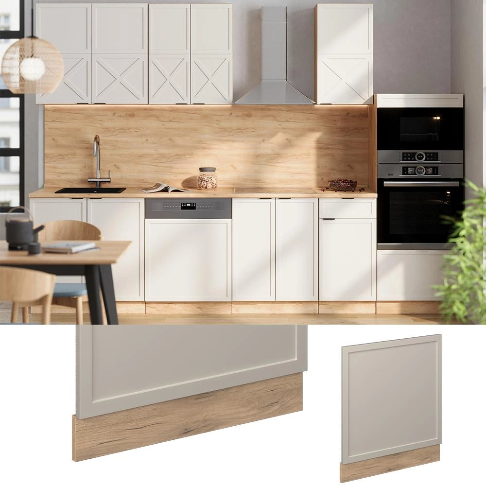 Pannello frontale Fame-Line GrigioBeige/Rovere dorato 60 cm, PL Antracite Vicco