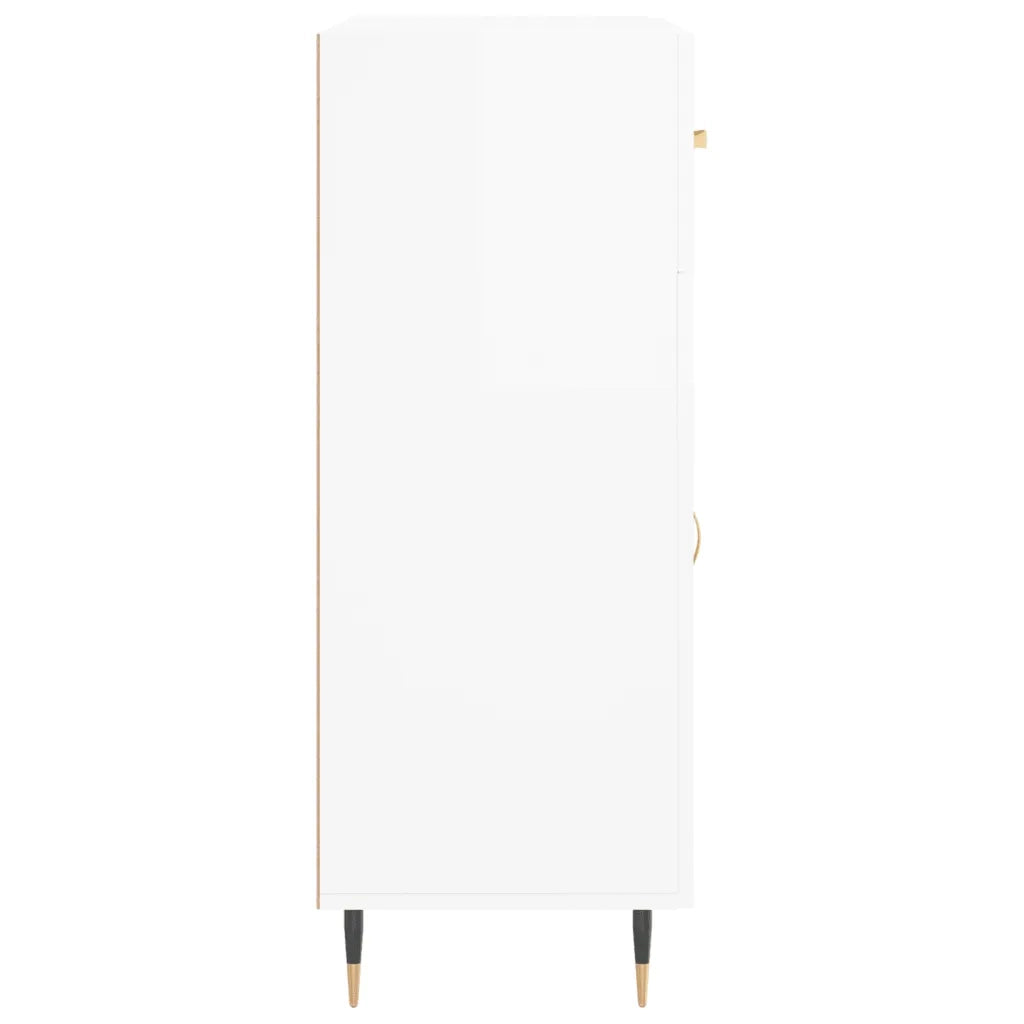 Credenza 69,5x34x90 cm in Legno Multistrato Bianco Lucido 827958
