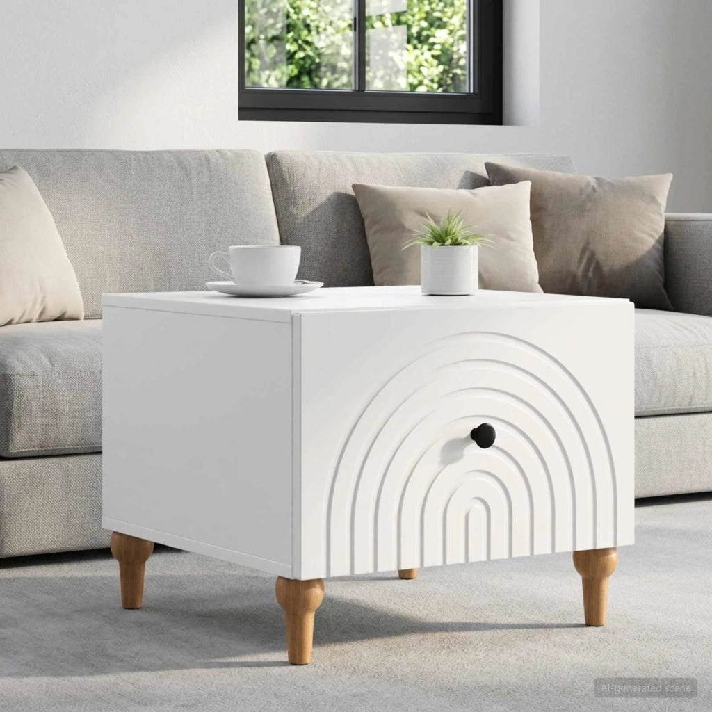 Tavolino da salotto Bianco 49 x 50 x 40 cm Legno ingegnerizzato 894275