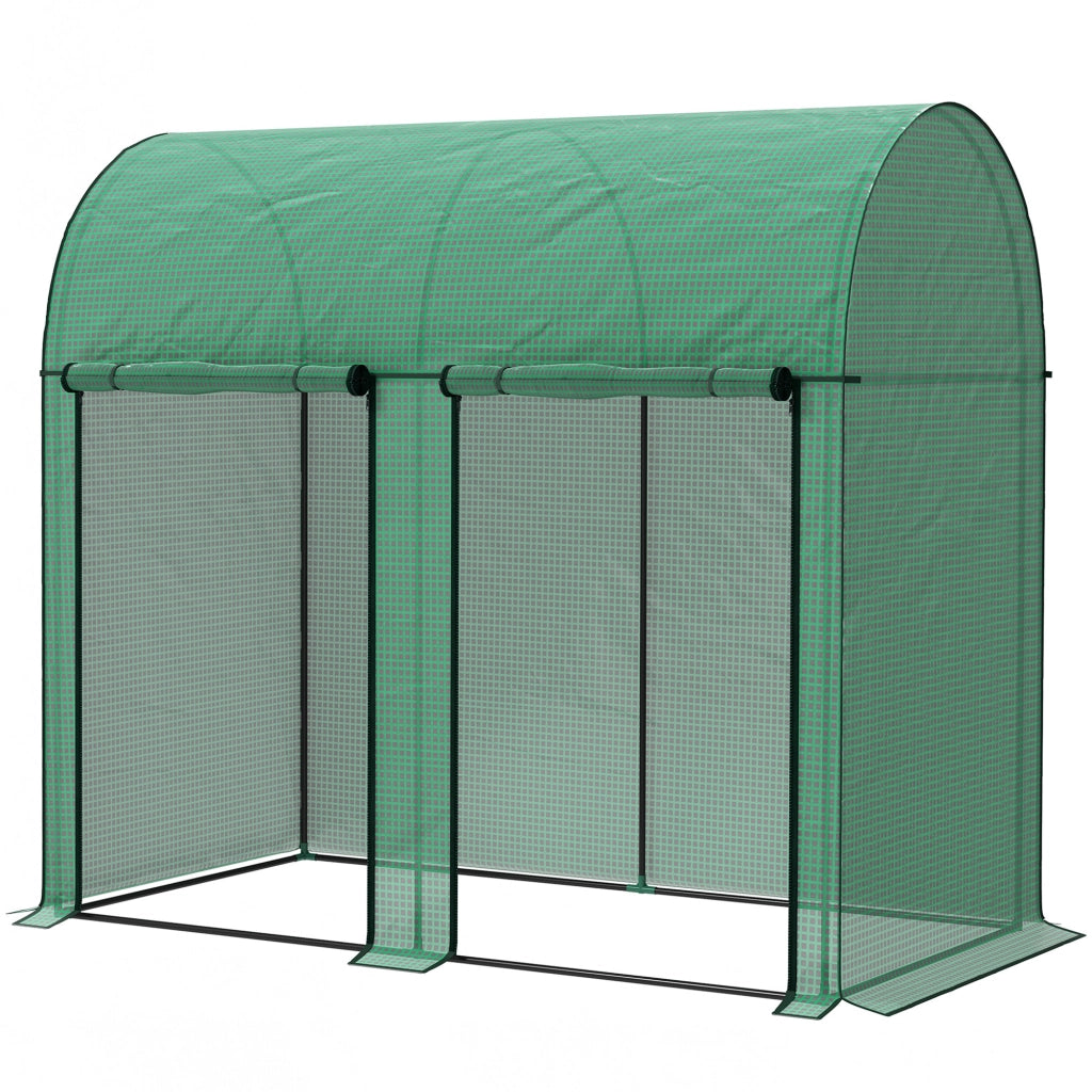 Serra da giardino 2 m2 ¨C zephmum ¨C verde 2x1x1.78 m acier PE alta densit¨¤