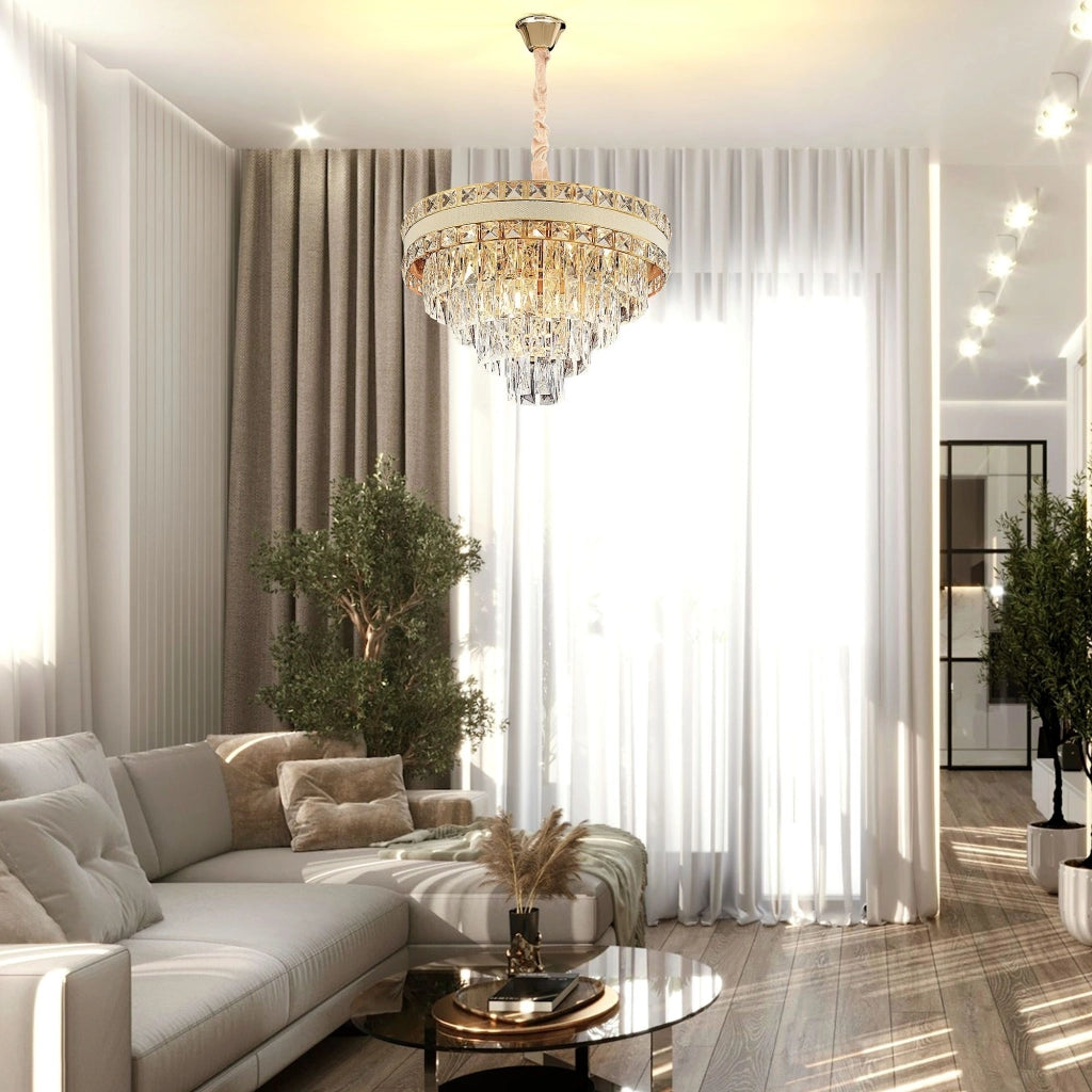 Lampada Cristal G048-cp 50cm Gold
