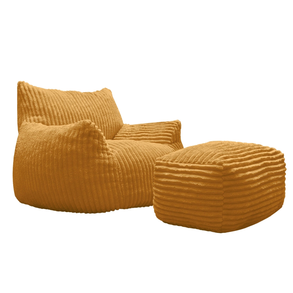 POLTRONA Ergonomica 50x46x28 cm in Flanella Gialla