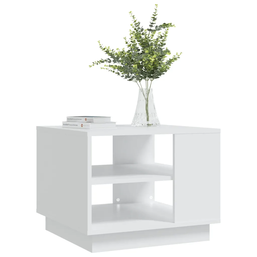 Tavolino da Salotto Bianco 55x55x43 cm in Truciolato 810289