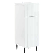 Mobiletto da Bagno ZWOLLE Bianco Lucido 30 x 31 x 79,5 cm 896389